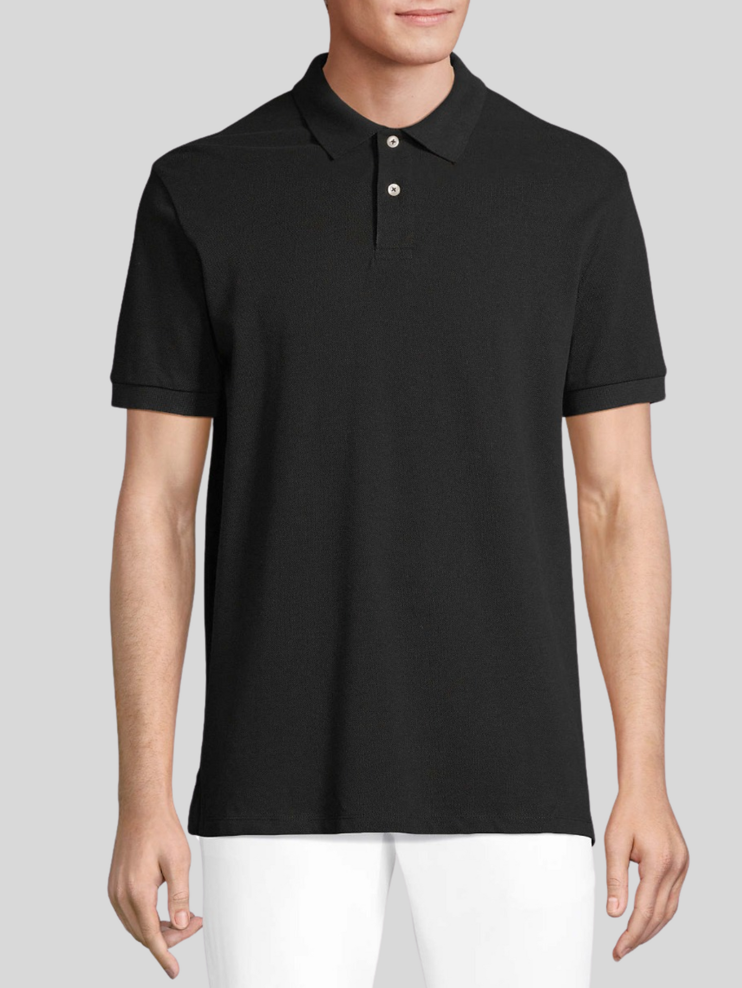 POLO NEGRO MANGA CORTA- CAMBARA